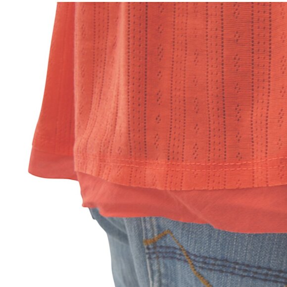 NWT Vibrant Coral Peplum Tank Top Willow Size S & M Softgirl Boho Festival Flowy - Picture 6 of 10